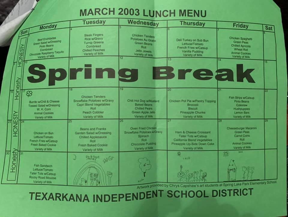 School Lunch Menus